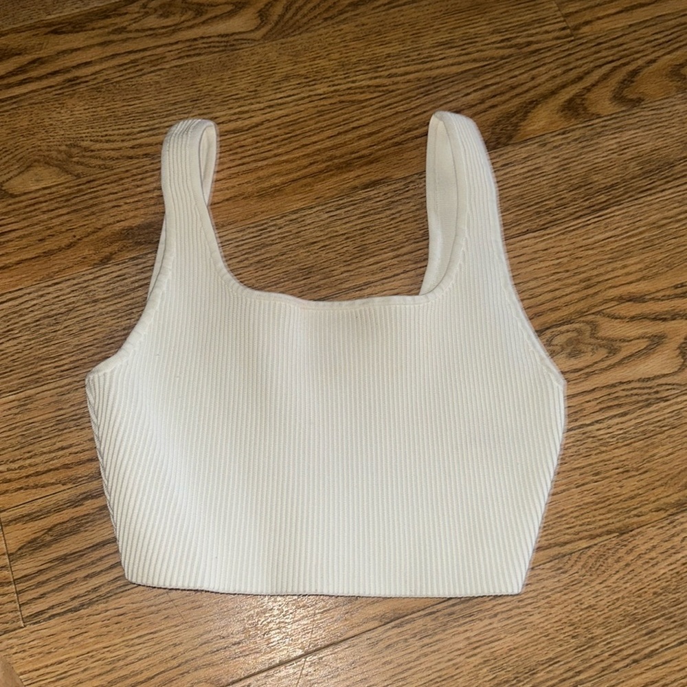 Aritzia Babton knit cropped tank- small stain on the front but great condition